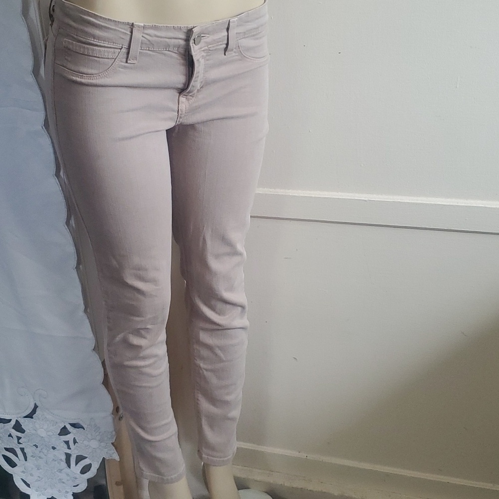 Free People Tan Denim Skinny Jeans Size 31